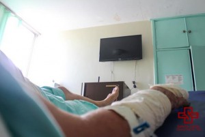 Vítima de queimadura com álcool, sr Nelson, de Dourados–MS, está internado há 14 dias na Santa Casa, e como agradecimento pelo tratamento resolveu realizar a doação.